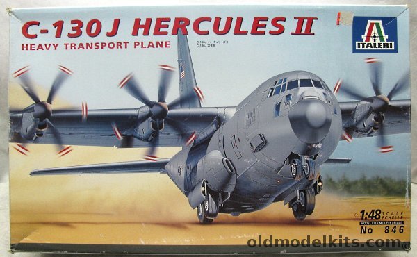 Italeri 1/48 Lockheed C-130J Hercules II - USAF / Royal Australian Air Force RAAF / Italian Air Force, 846 plastic model kit
